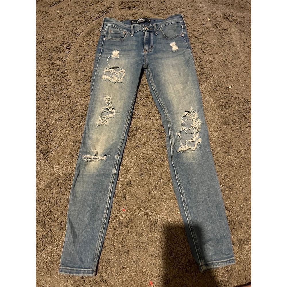 Hollister Women's Distressed Ripped‎ Skinny Jeans Size 24